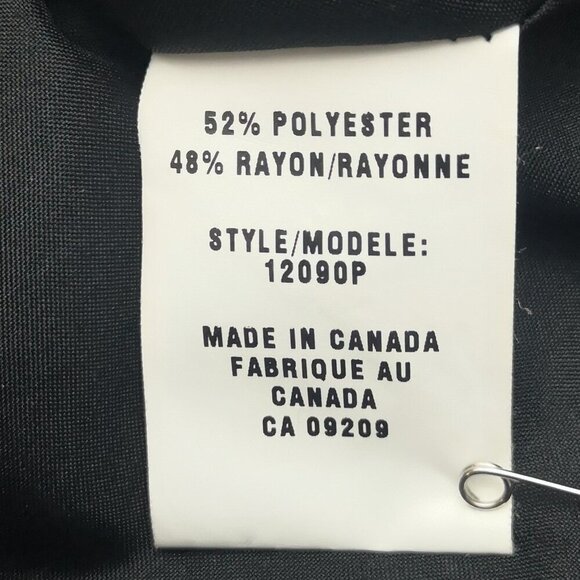 Cleo Petites Ladies Made in Canada Black & Cream Pattern Lined Coat - Picture 5 of 10